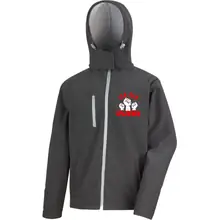Bestickte Herren Softshell Kapuzenjacke - Ich geh Spazieren - gewählte Variante