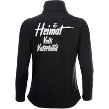 Bestickte Damen Softshelljacke "2-lagig" - Nationalist für Heimat, Volk und Vaterland Rückseite