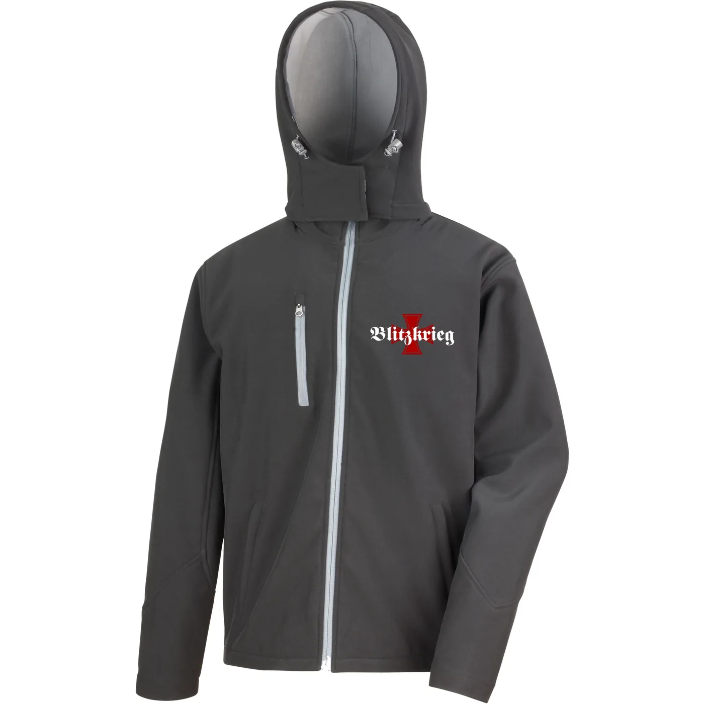 Bestickte Herren Softshell Kapuzenjacke - Blitzkrieg