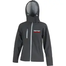 Bestickte Damen Softshell Kapuzenjacke - Thüringer, wir bereuen nicht - gewählte Variante