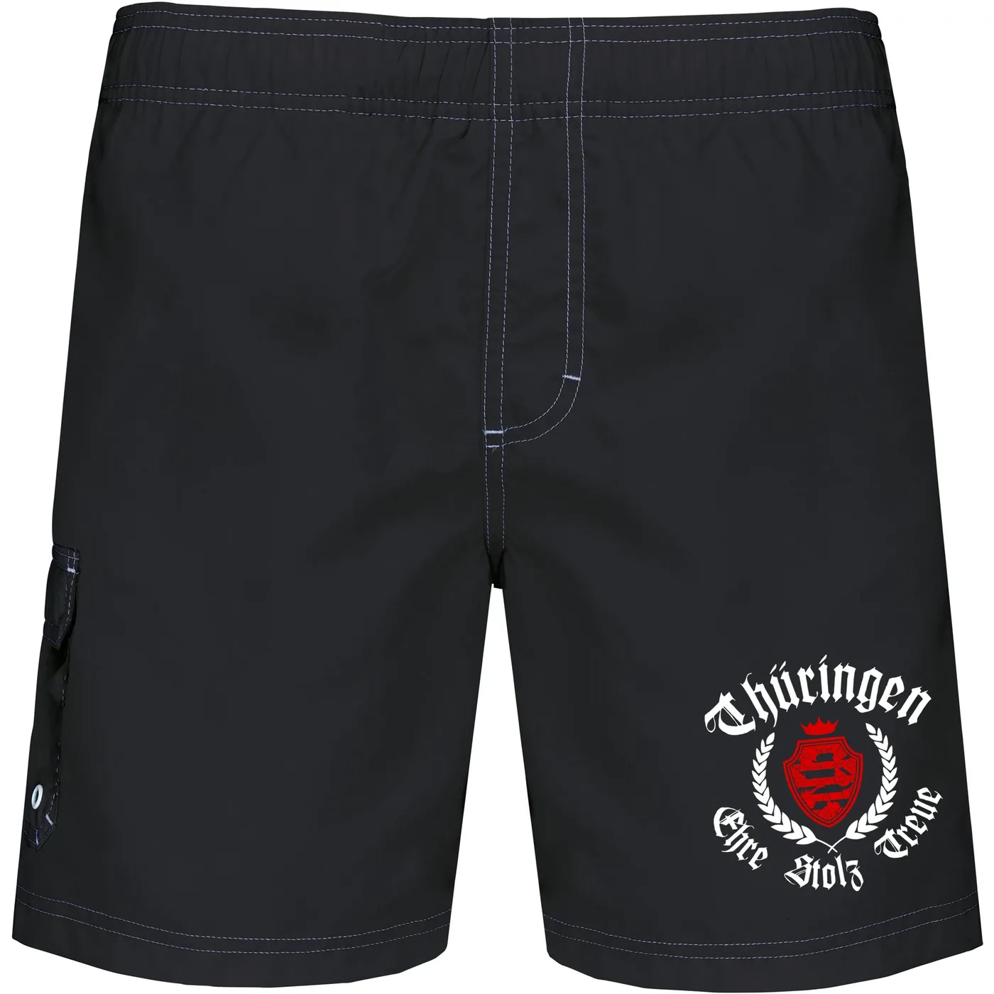 Bestickte Herren Badehose - Thüringen, ehre stolz treue