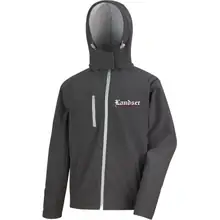 Bestickte Herren Softshell Kapuzenjacke - Landser, eine deutsche legende Vorderseite