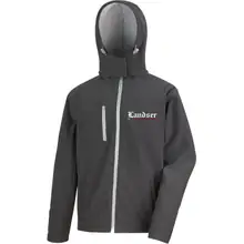 Bestickte Herren Softshell Kapuzenjacke - Landser, eine deutsche legende - gewählte Variante