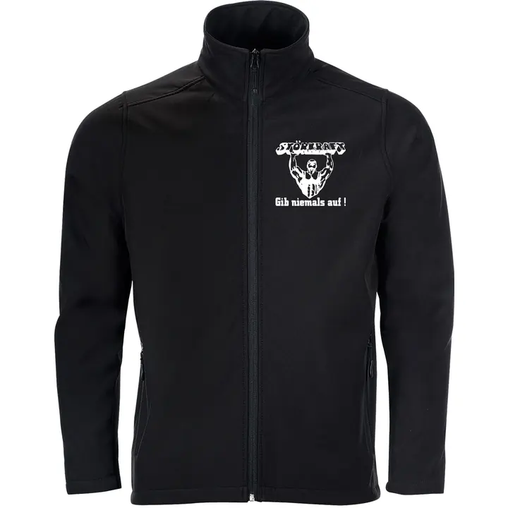Bestickte Herren Softshelljacke "2-lagig" - Störkraft gib niemals auf