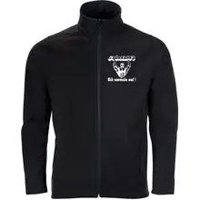 Bestickte Herren Softshelljacke "2-lagig" - Störkraft gib niemals auf Vorderseite