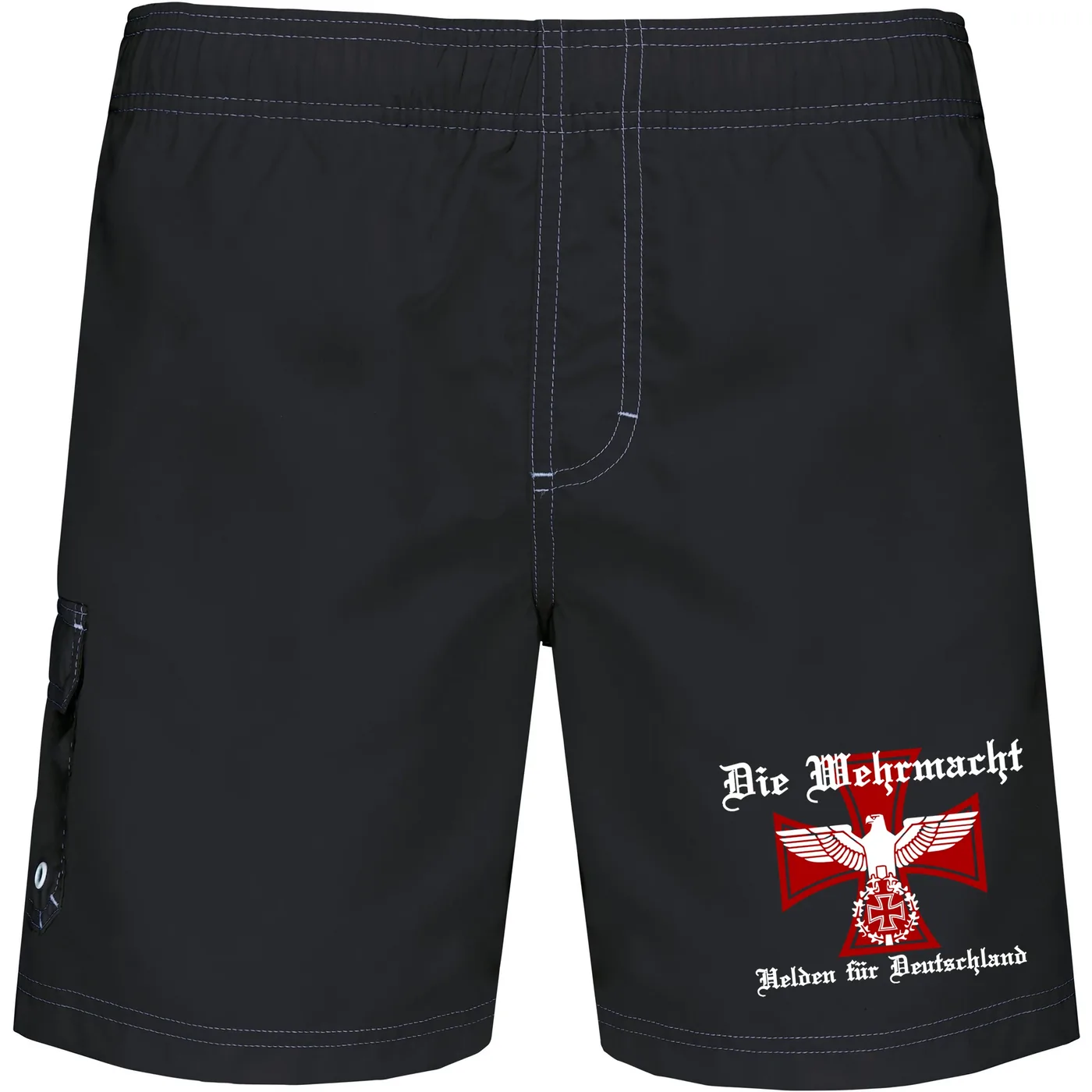 Bestickte Herren Badehose - Die Wehrmacht, Helden für Deutschland