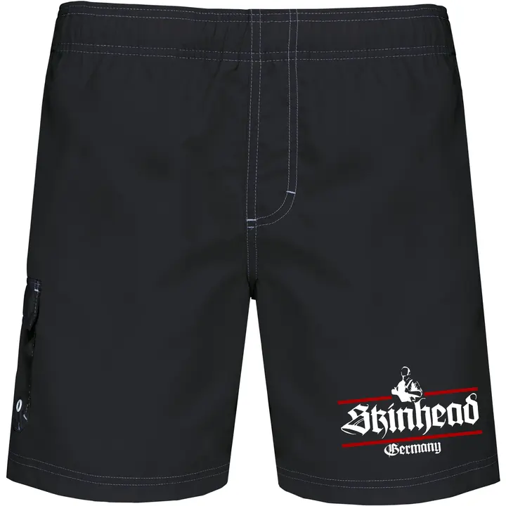 Bestickte Herren Badehose - Skinhead Germany