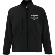Bestickte Damen Softshelljacke "3-lagig" - Bückt euch schön weiter Vorderseite