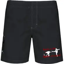 Bestickte Herren Badehose - Antifa heißt Opfer bringen Vorderseite