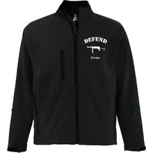 Bestickte Herren Softshelljacke "3-lagig" - Defend Europe Vorderseite