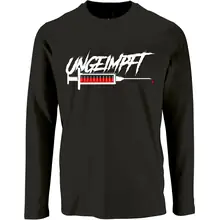 Herren Langarm Shirt - Ungeimpft, Spritze - gewählte Variante