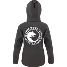 Bestickte Damen Softshell Kapuzenjacke - Fenrir Rückseite