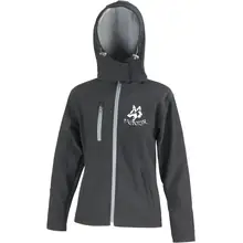 Bestickte Damen Softshell Kapuzenjacke - Fenrir Vorderseite