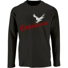 Herren Langarm Shirt - Consdaple, Adler im Flug Vorderseite