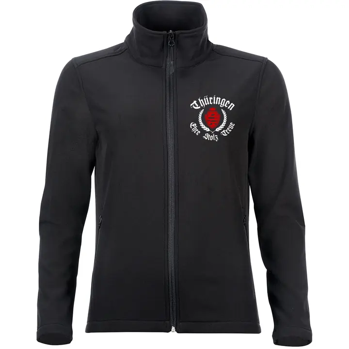 Bestickte Damen Softshelljacke "2-lagig" - Thüringen, ehre stolz treue