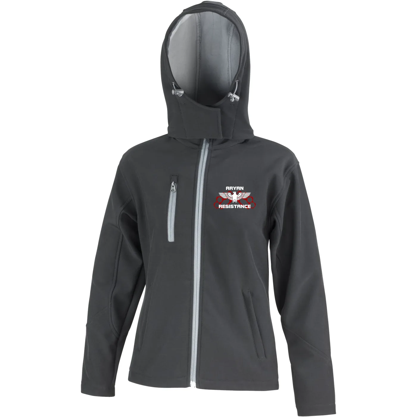 Bestickte Damen Softshell Kapuzenjacke - Aryan Resistance