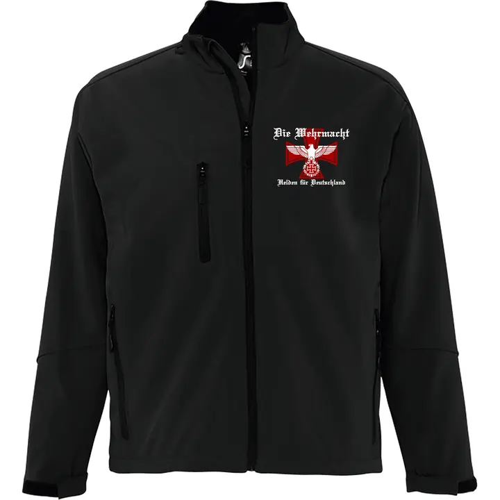Bestickte Herren Softshelljacke "3-lagig" - Die Wehrmacht, Helden für Deutschland