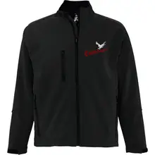 Bestickte Herren Softshelljacke "3-lagig" - Consdaple, Adler im Flug Vorderseite