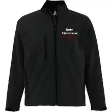 Bestickte Herren Softshelljacke "3-lagig" - Gute Heimreise Vorderseite