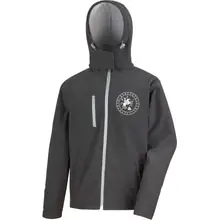 Bestickte Herren Softshell Kapuzenjacke - Odin und Sleipnir Vorderseite