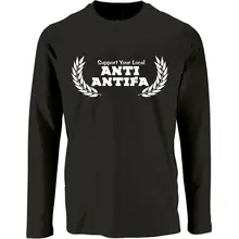 Herren Langarm Shirt - Anti-Antifa Vorderseite