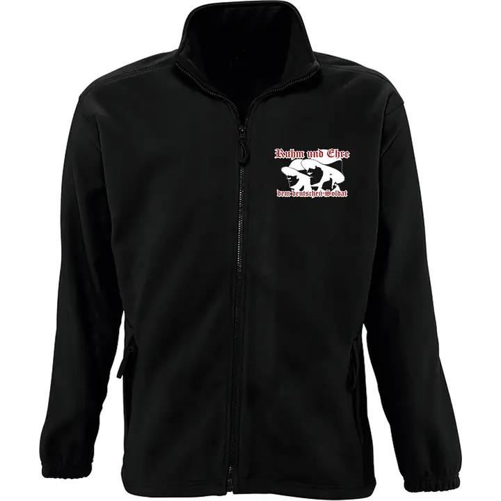 Bestickte Herren Standard Fleecejacke - Ruhm und Ehre dem deutschen Soldat