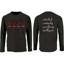 Herren Langarm Shirt - Nazi, natürlich anständig - gewählte Variante