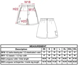 Bestickte Herren Badehose - Nationaler Widerstand, Fahne Größentabelle