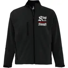 Bestickte Herren Softshelljacke "3-lagig" - Klagt nicht kämpft, Schwert - gewählte Variante