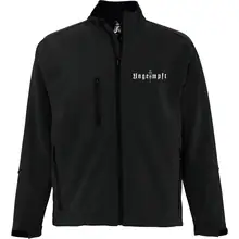 Bestickte Damen Softshelljacke "3-lagig" - Ungeimpft, Einfarbig Vorderseite