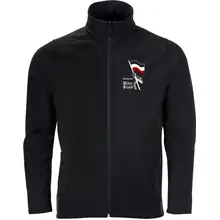 Bestickte Herren Softshelljacke "2-lagig" - Nationaler Widerstand, Fahne Vorderseite