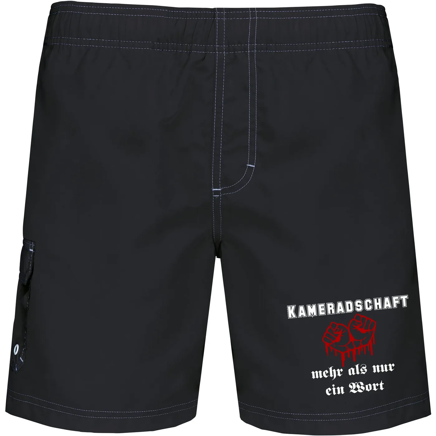 Bestickte Herren Badehose - Kameradschaft mehr als nur ein Wort