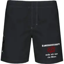 Bestickte Herren Badehose - Kameradschaft mehr als nur ein Wort Vorderseite