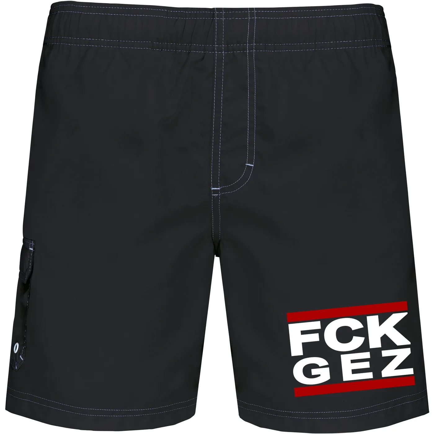 Bestickte Herren Badehose - FCK GEZ