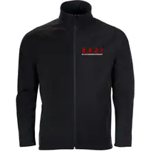 Bestickte Herren Softshelljacke "2-lagig" - Nicht an Zuwanderung interessiert, Fahne - gewählte Variante