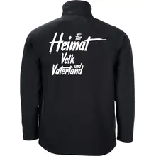 Bestickte Herren Softshelljacke "2-lagig" - Nationalist für Heimat, Volk und Vaterland Rückseite
