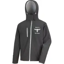 Bestickte Herren Softshell Kapuzenjacke - Made in Germany - gewählte Variante