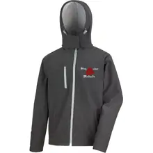 Bestickte Herren Softshell Kapuzenjacke - Sieg oder Walhalla - gewählte Variante