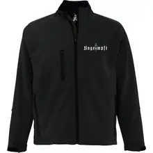Bestickte Herren Softshelljacke "3-lagig" - Ungeimpft, Einfarbig Vorderseite