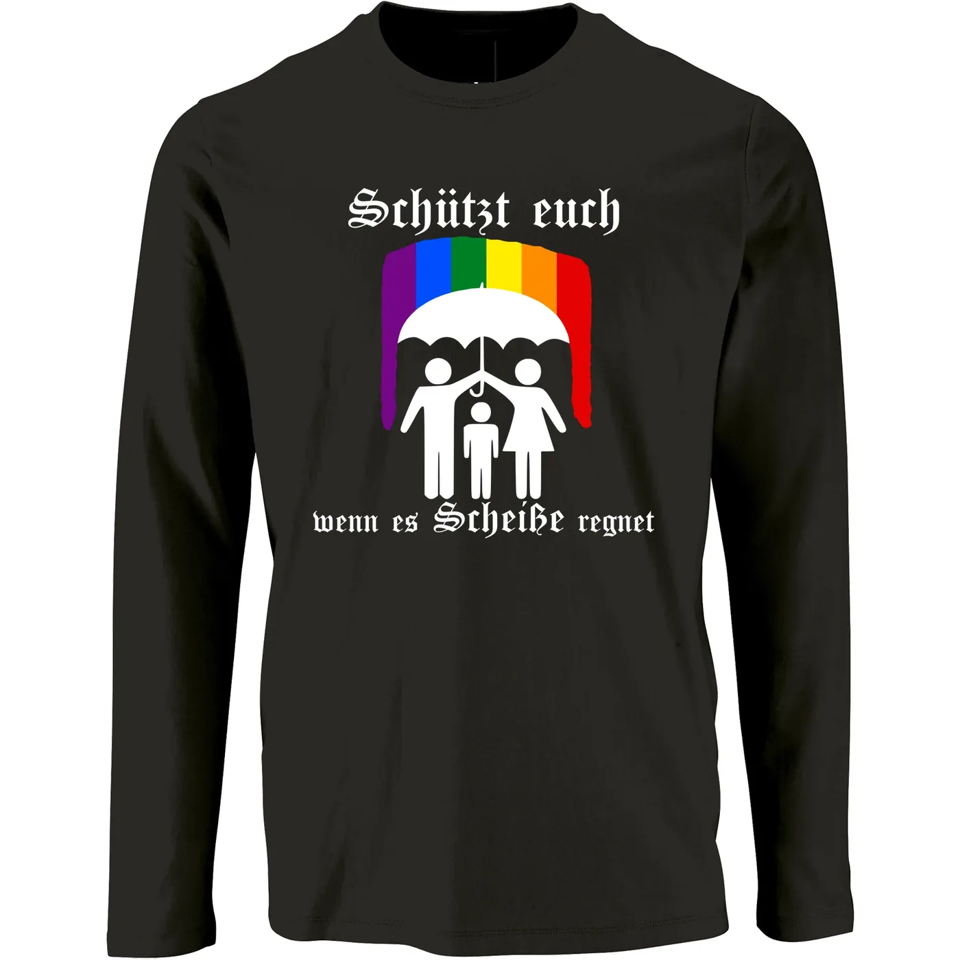 Herren Langarm Shirt - Schützt euch wenn es Scheiße regnet