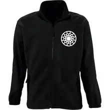 Bestickte Herren Standard Fleecejacke - Schwarze Sonne - gewählte Variante