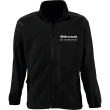 Bestickte Herren Standard Fleecejacke - Widerstand lässt sich nicht verbieten Vorderseite