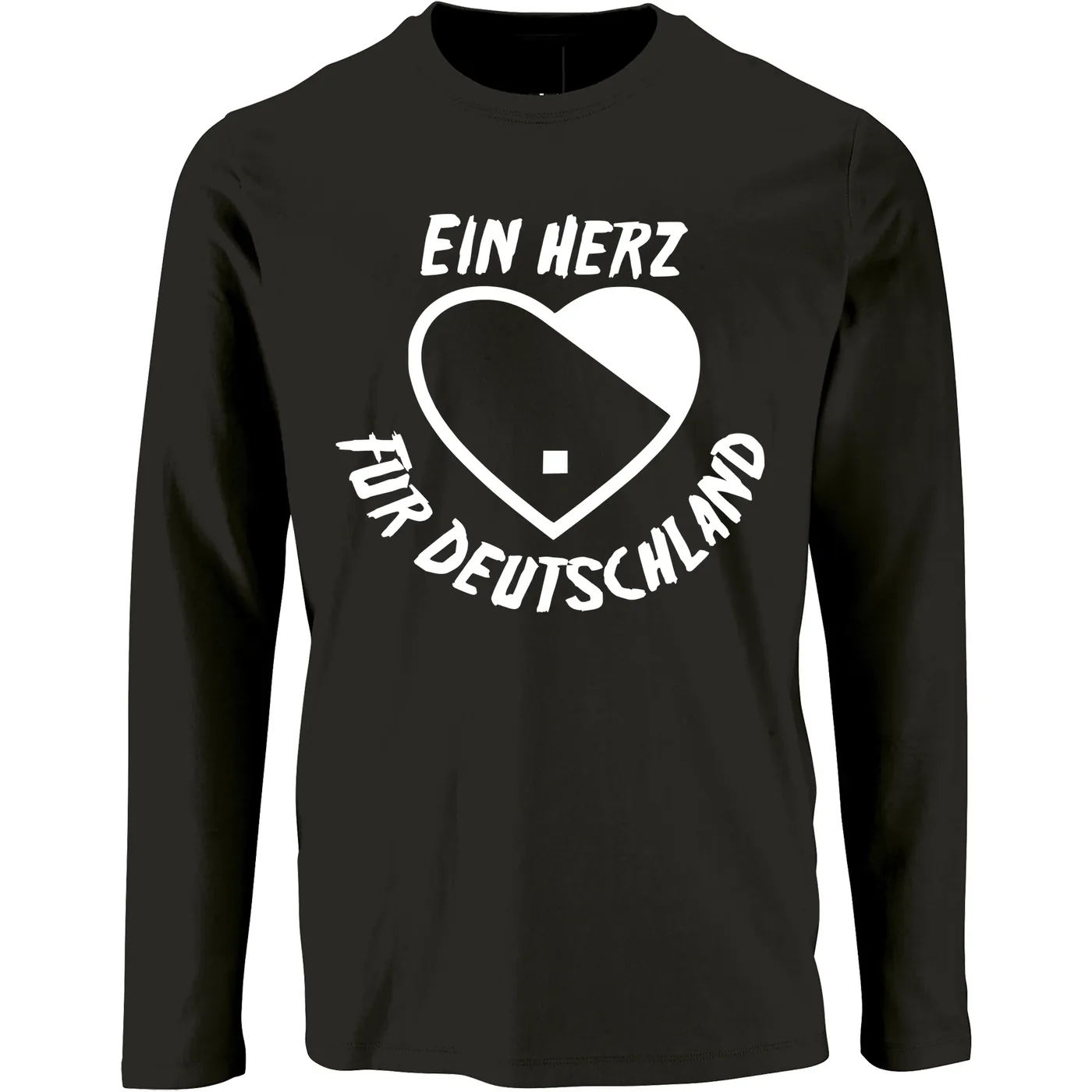 Herren Langarm Shirt - Ein Herz für Deutschland