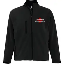Bestickte Herren Softshelljacke "3-lagig" - Deutsch sein, heißt treu sein Vorderseite