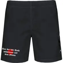Bestickte Herren Badehose - Petri Heil Rückseite