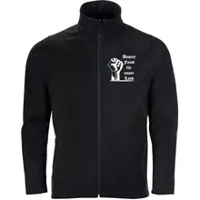 Bestickte Herren Softshelljacke "2-lagig" - Unsere Faust für unser Land Vorderseite