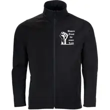 Bestickte Herren Softshelljacke "2-lagig" - Unsere Faust für unser Land - gewählte Variante