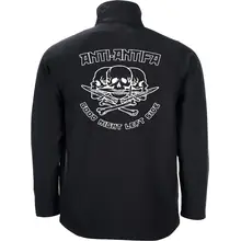 Bestickte Herren Softshelljacke "2-lagig" - Anti-Antifa Rückseite