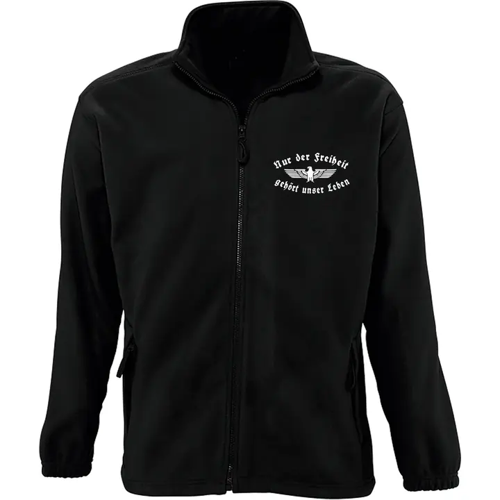 Bestickte Herren Standard Fleecejacke - Nur der Freiheit gehört unser Leben
