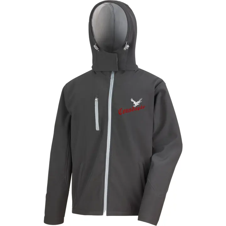 Bestickte Herren Softshell Kapuzenjacke - Consdaple, Adler im Flug